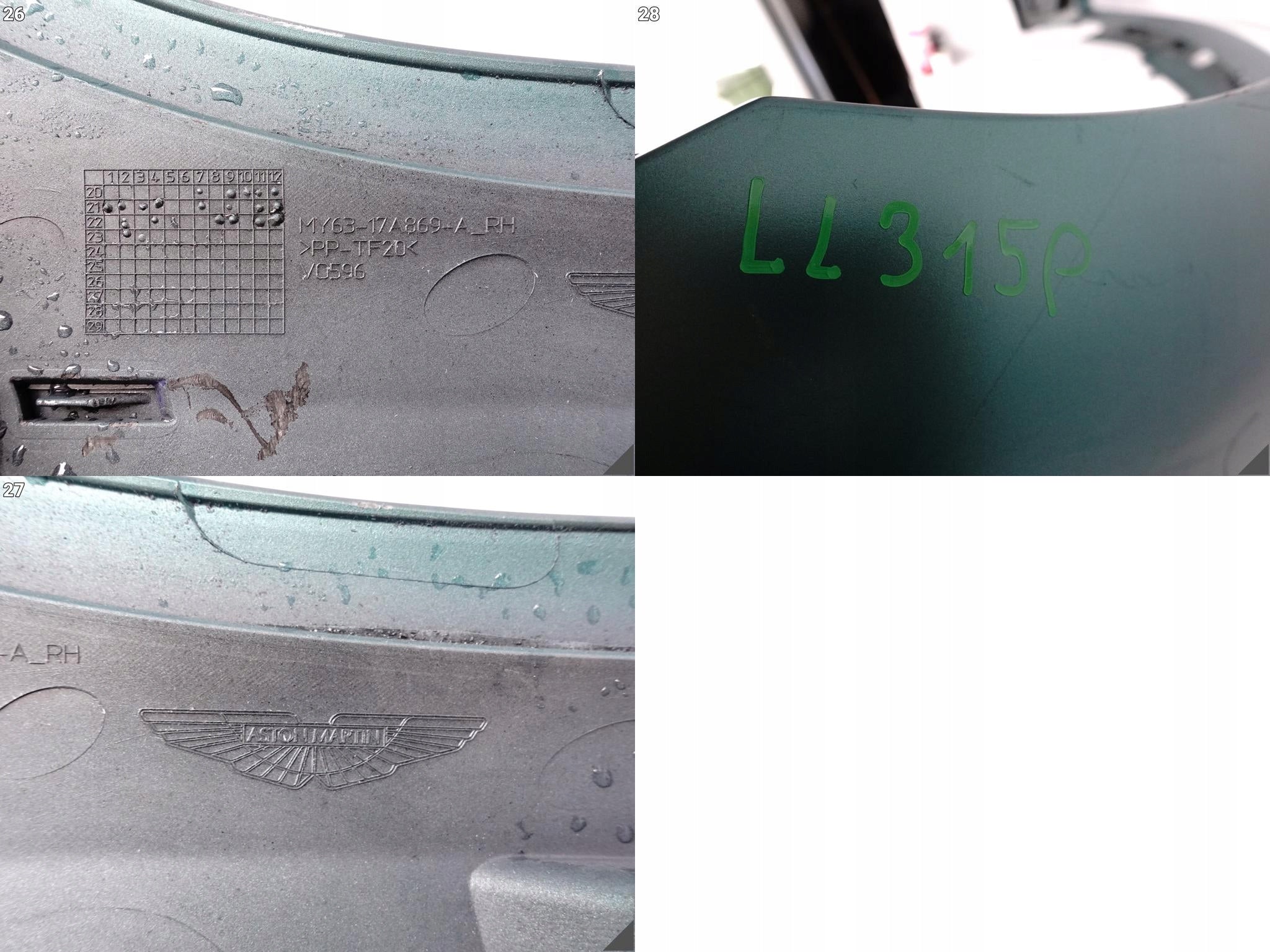 Aston Martin Vantage 2 F1 Version Front bumper, OEM, Part number: MY63 17A869 A