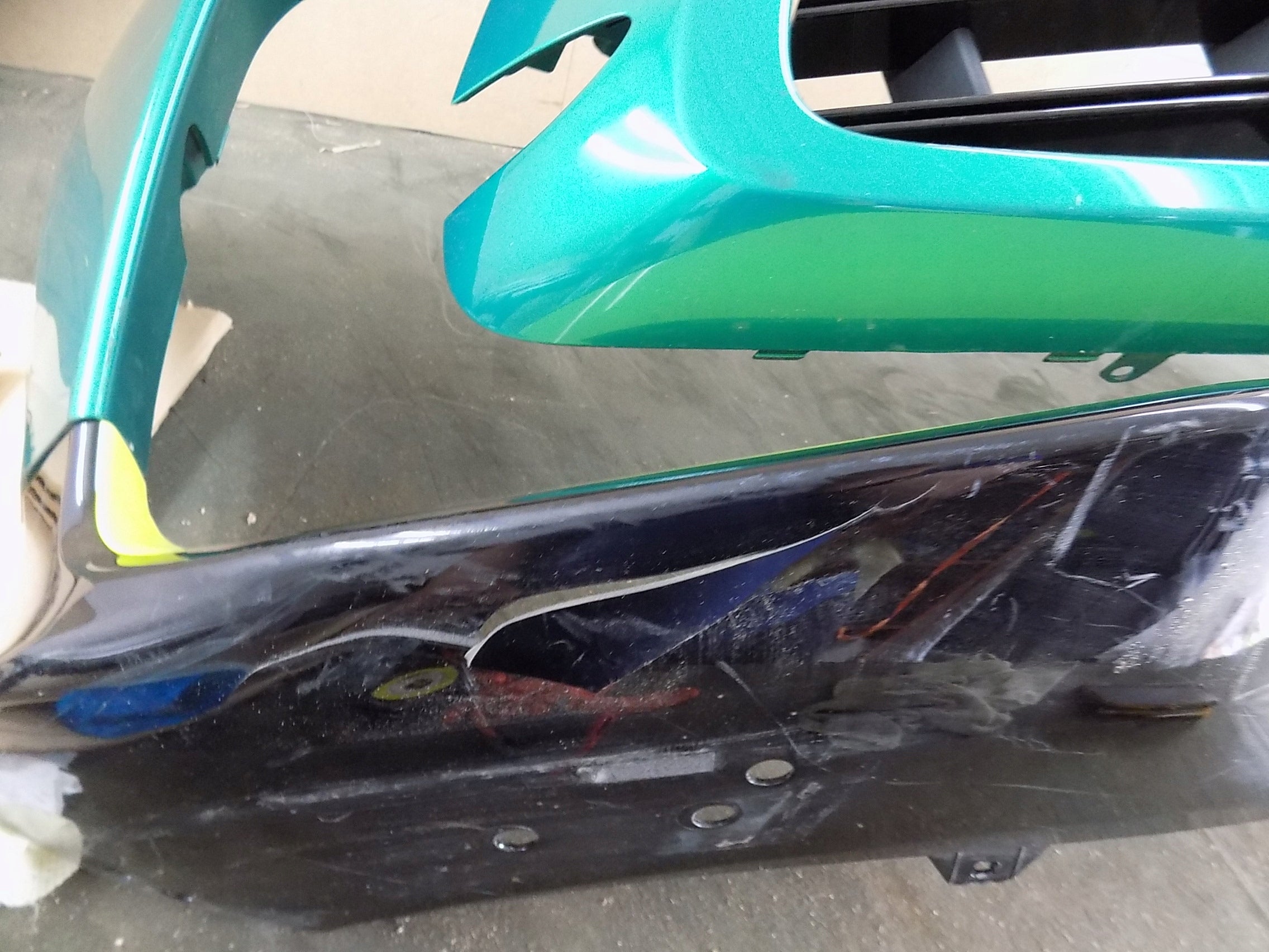 Aston Martin DBX 707 front bumper with lower spoiler, OEM, Part number: NY8317D957A