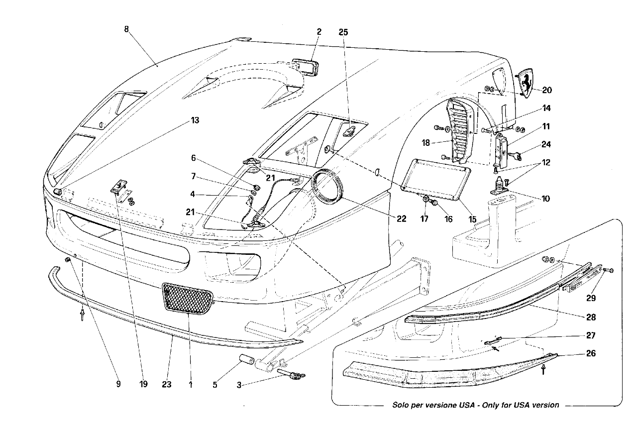 Ferrari F40 Lock Set, OEM, Part number: 62760000