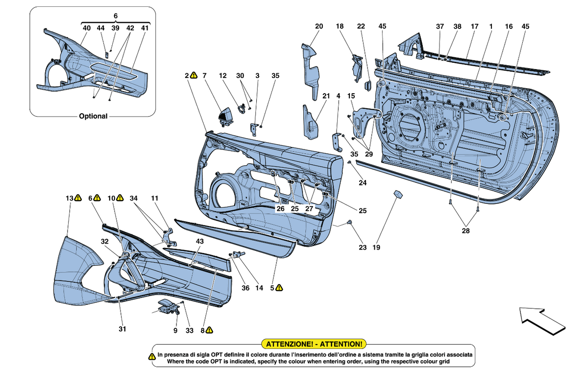 Ferrari 812 Superfast GTS Door LH, OEM, Part number: 88070611