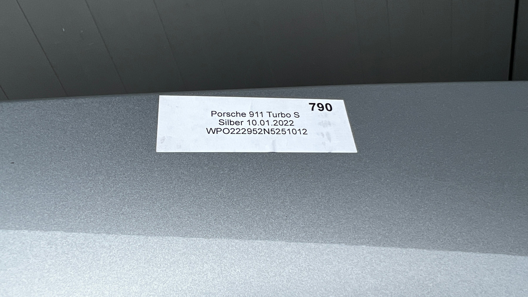 Porsche 992 Turbo S Fender or wing trim, L + R, OEM, Part number: 992821101Y, 992821102Y