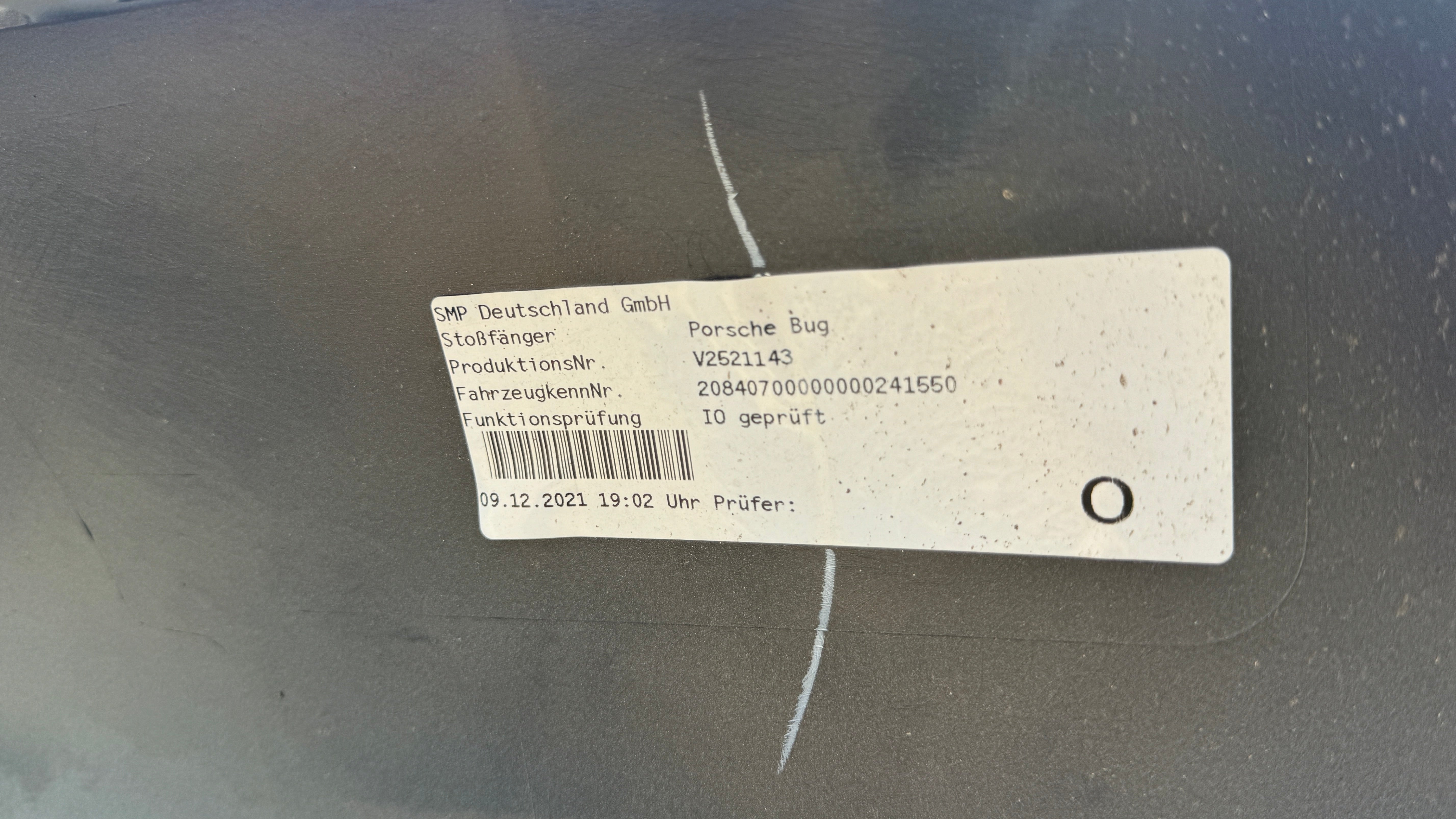 Porsche 992 turbo front bumper, OEM, Part number: 992 807 221