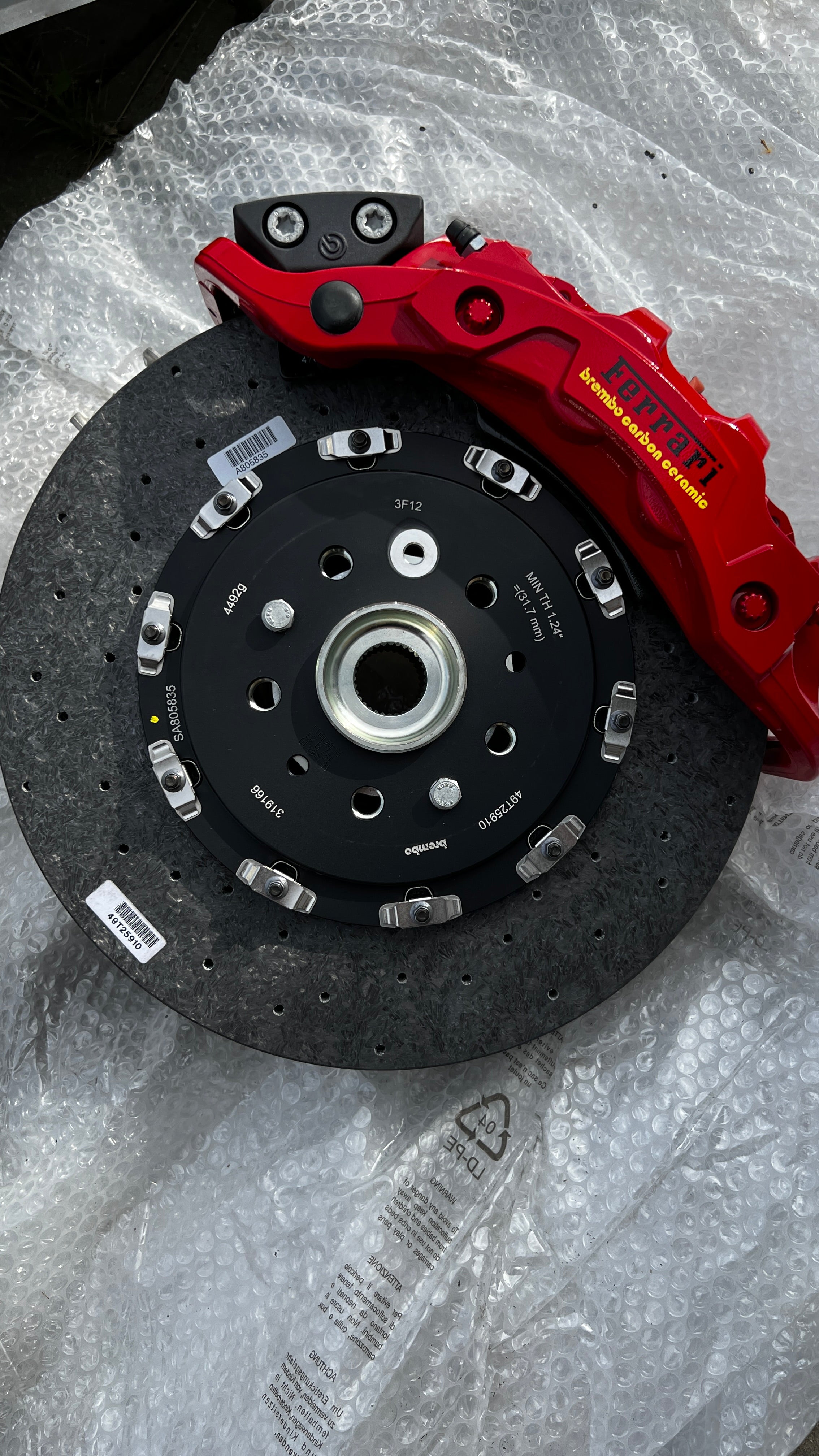 Ferrari F8 Tributo 488 Brake Set Complete Ceramic, OEM, Part number: