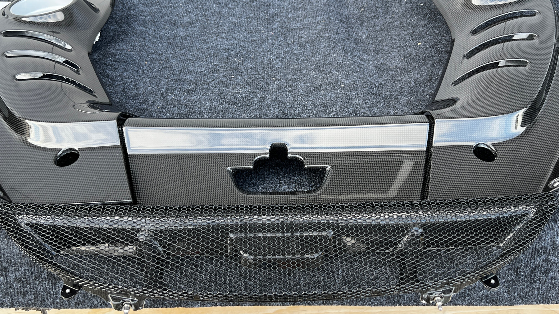 Ferrari 296 GTB Carbon fiber Rear Engine compartment set of 4, OEM, Part number: