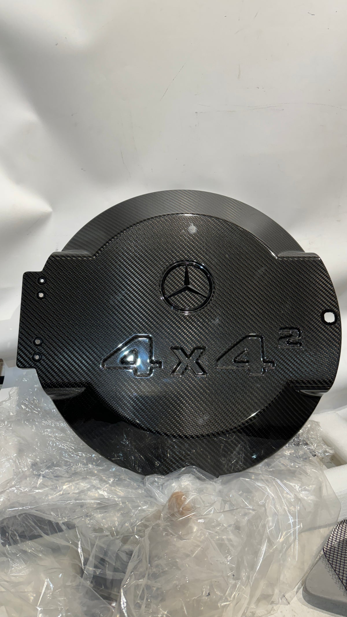 Mercedes Benz G wagon 4x4 Carbon fiber spare wheel cover, OEM, Part number: A4638982500