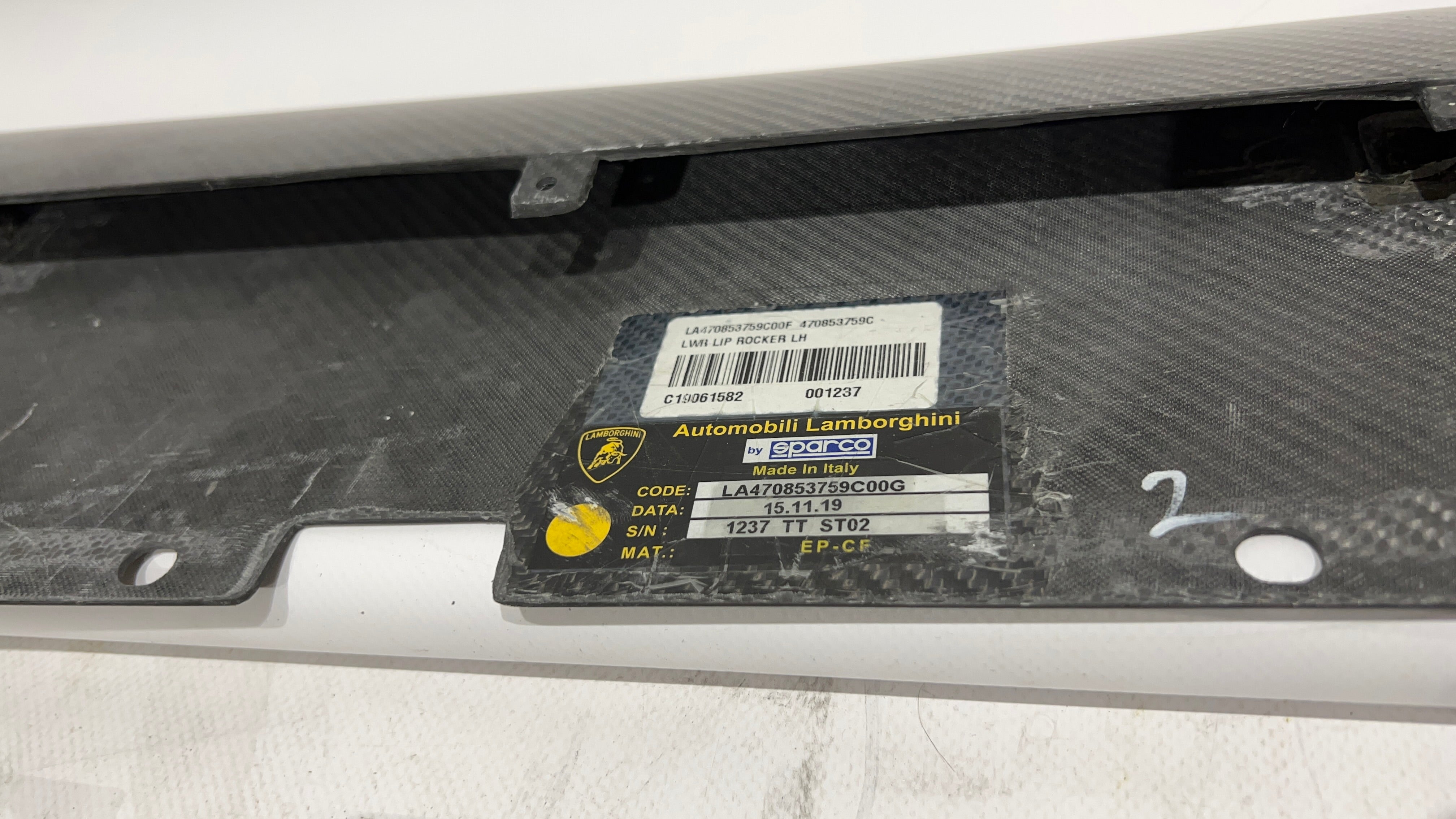 Lamborghini Aventador LP770-4 SVJ, Aventador Ultimae Sill Extension, OEM, Part number: 470853759C