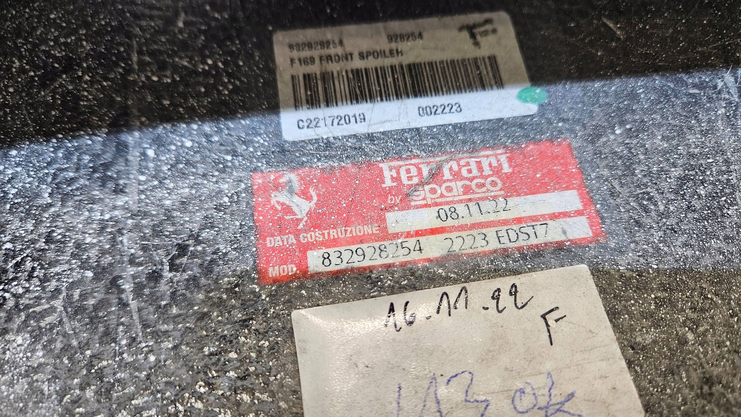 Ferrari ROMA F169 Front lip Carbon fiber, OEM, Part number: 855855, 928254
