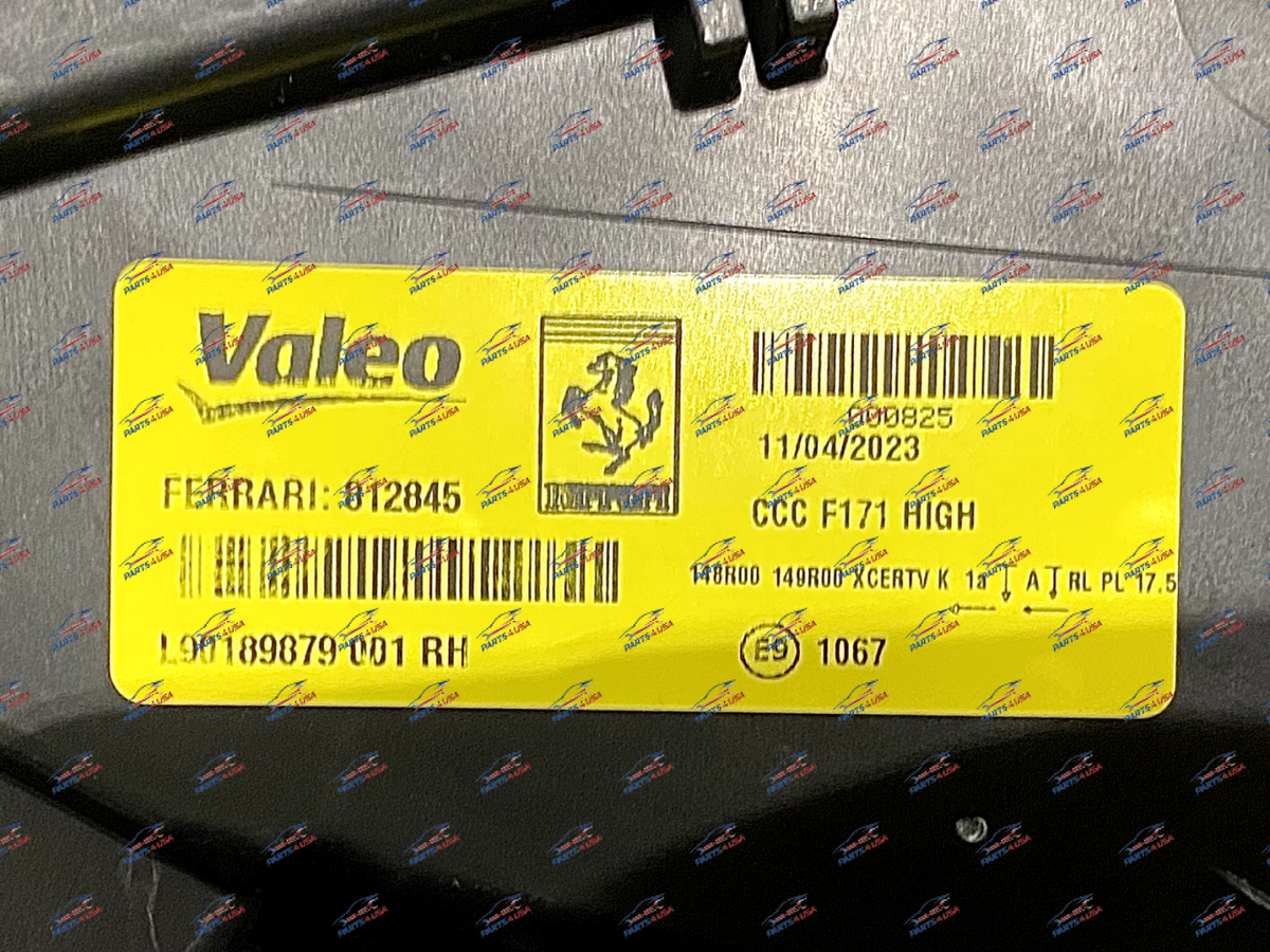 Ferrari 296 GTB headlight RH EU Spec OEM Part number: 812845 - headlight