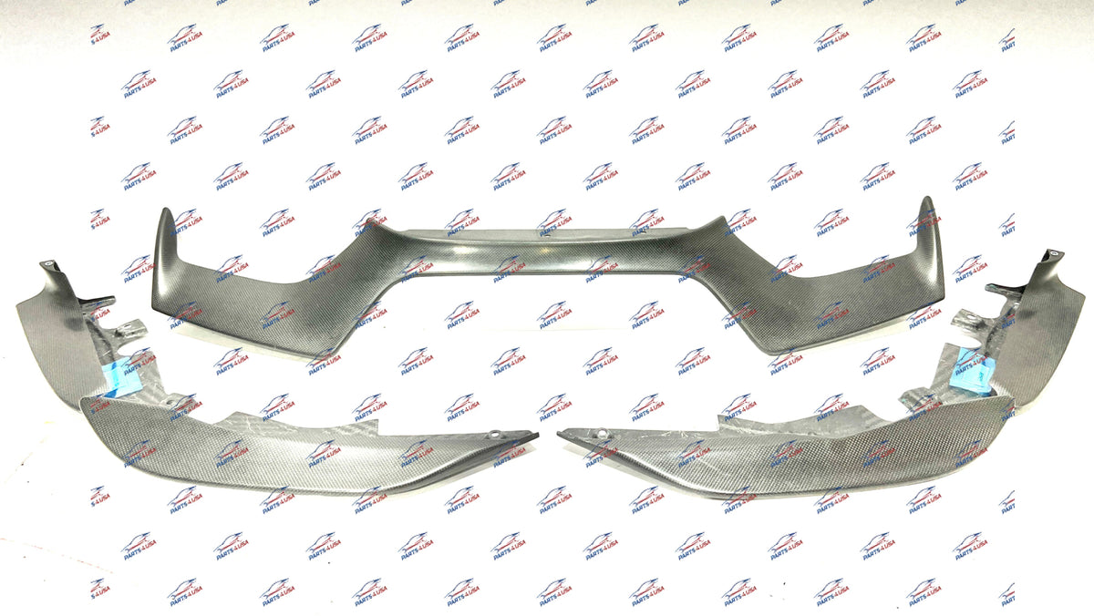 Ferrari 488 Pista Front Lip Complete 3 Pieces Carbon Oem Part