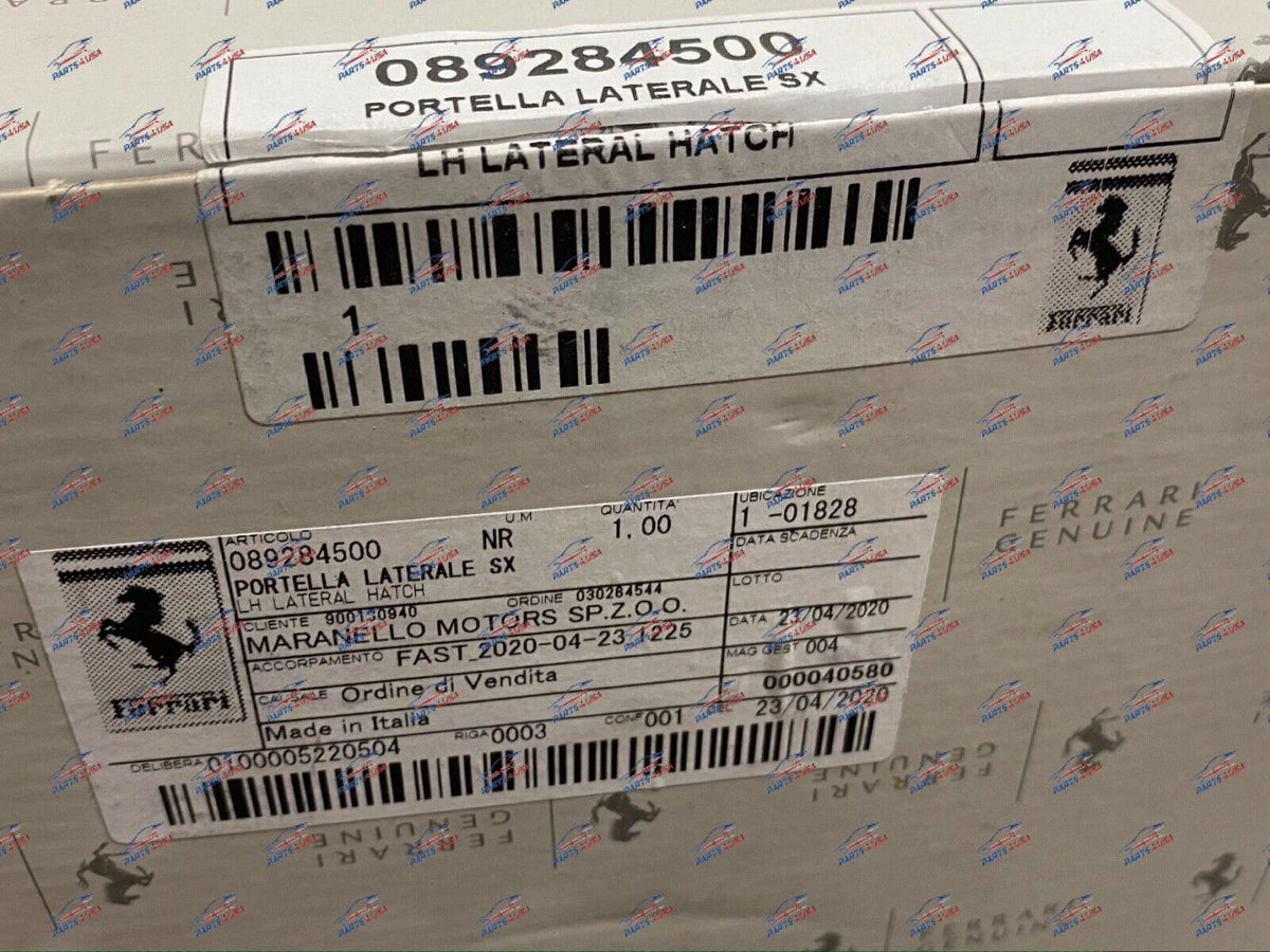 Ferrari 488 Pista Left Lateral Hatch Oem Part Number: 89284500