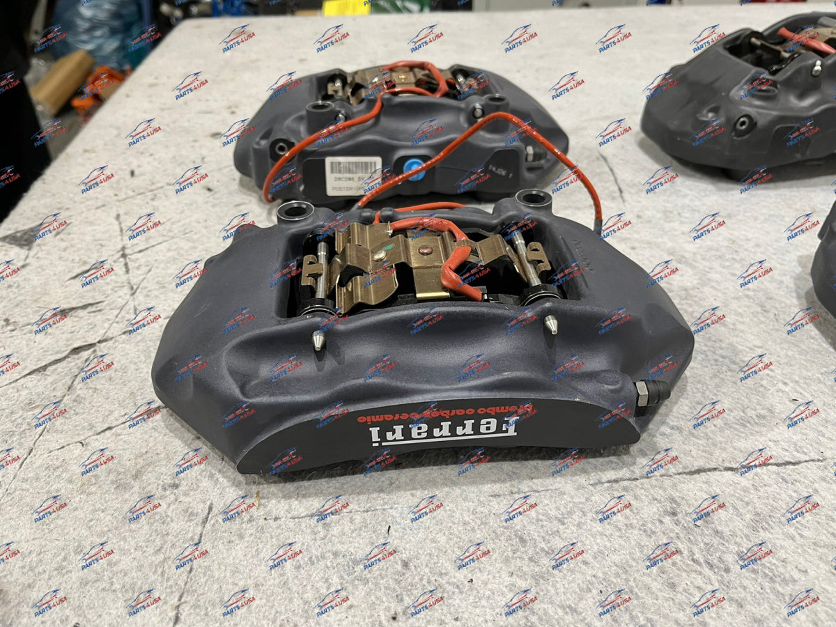 Ferrari California Brake Set Caliper And Brake Pads Of 4 Oem Part