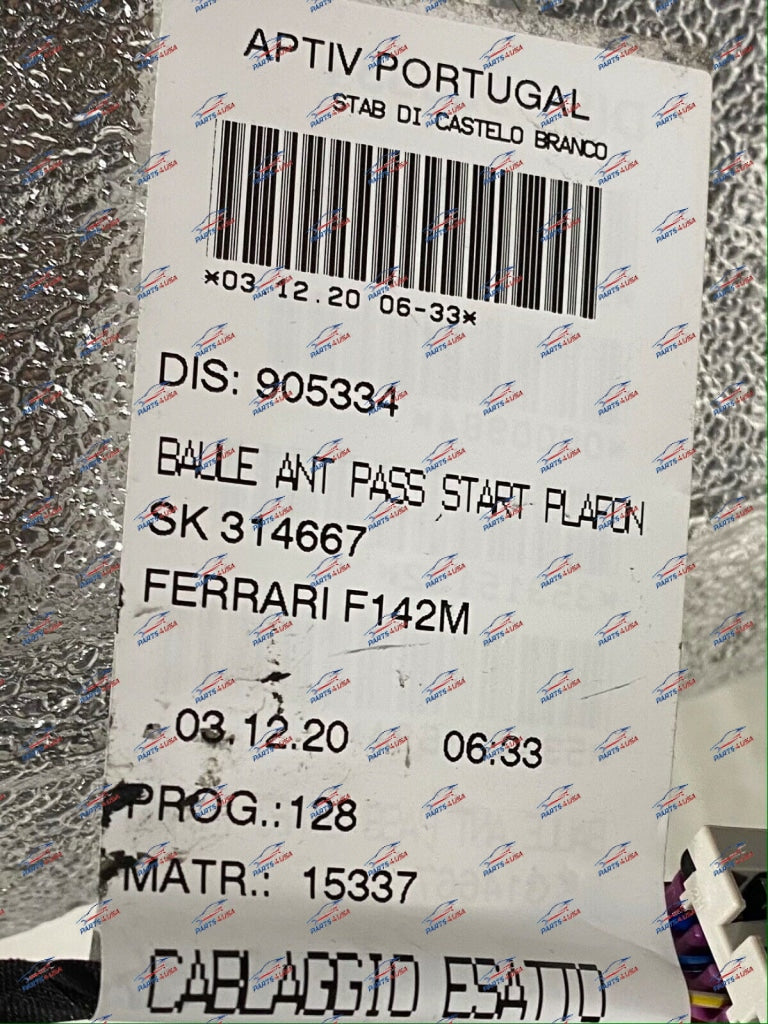 Ferrari F8 Tributo / Spider Luggage Compartment Trunk Part Number: 827539