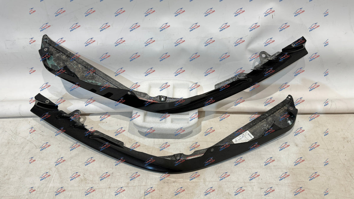 Ferrari SF90 Stradale Lateral Spoiler LH + RH carbon OEM Part number: 872647 872648 - Carbon fiber front lip