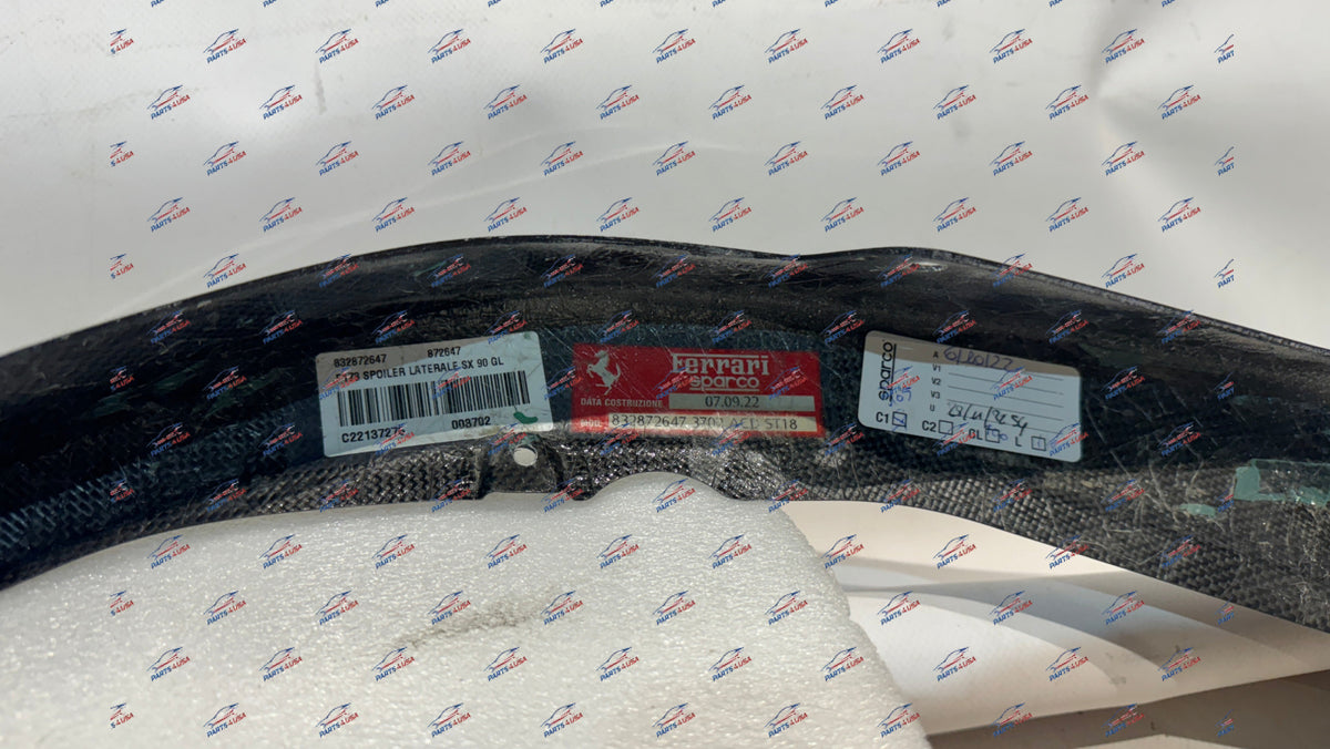 Ferrari SF90 Stradale Latteral Spoiler LH Carbon OEM Part number: 872647 - Carbon fiber front lip