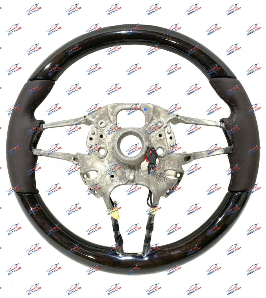 Porsche Panamera Cayenne Macan Leather Steering Wheel Oem