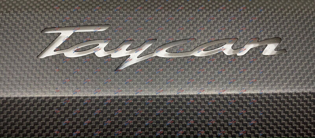 Porsche Taycan Turbo S Carbon Door Sill Kick Plate Part Number: P003206M04