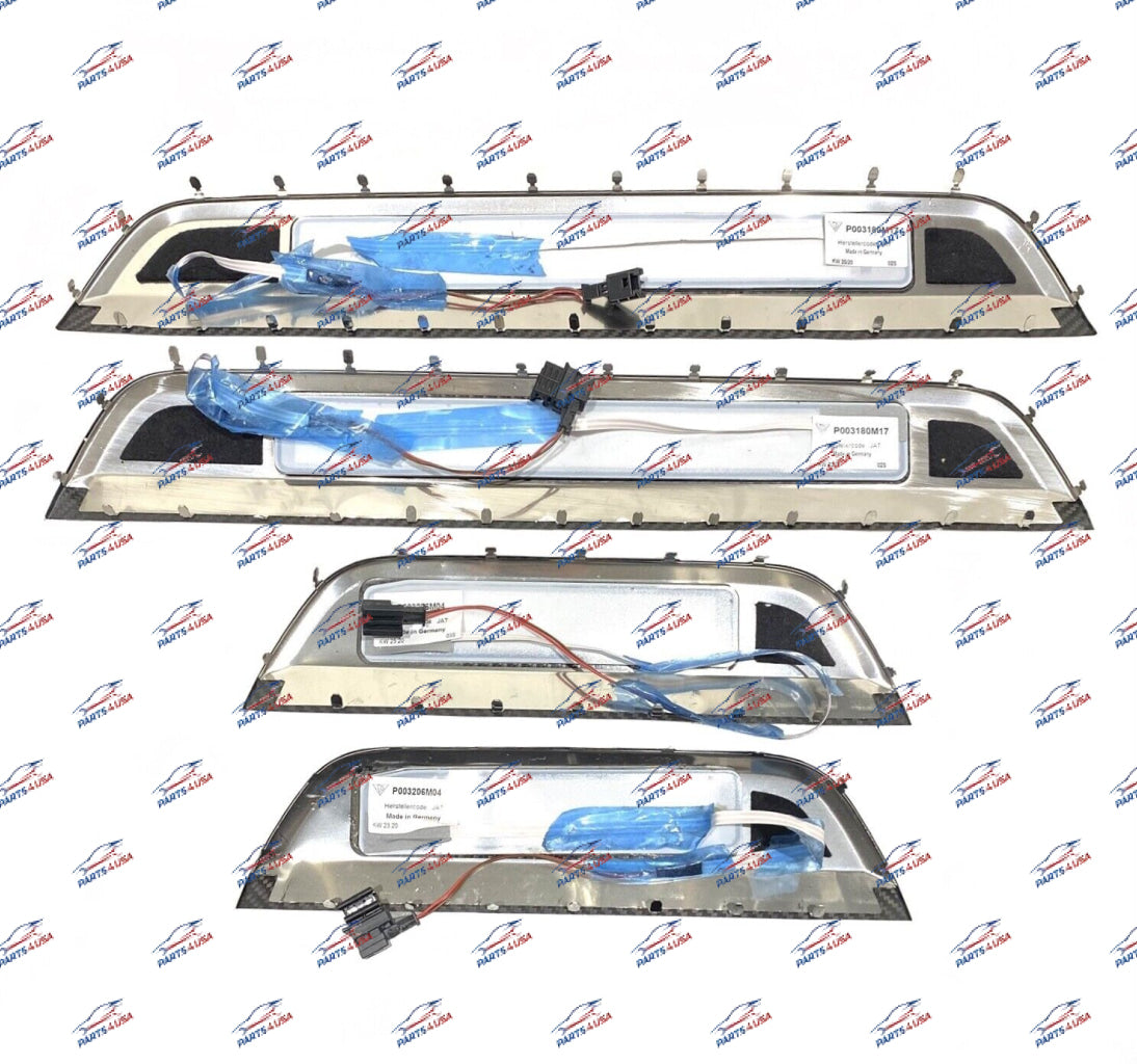 Porsche Taycan Turbo S Carbon Door Sill Kick Plate Part Number: P003206M04