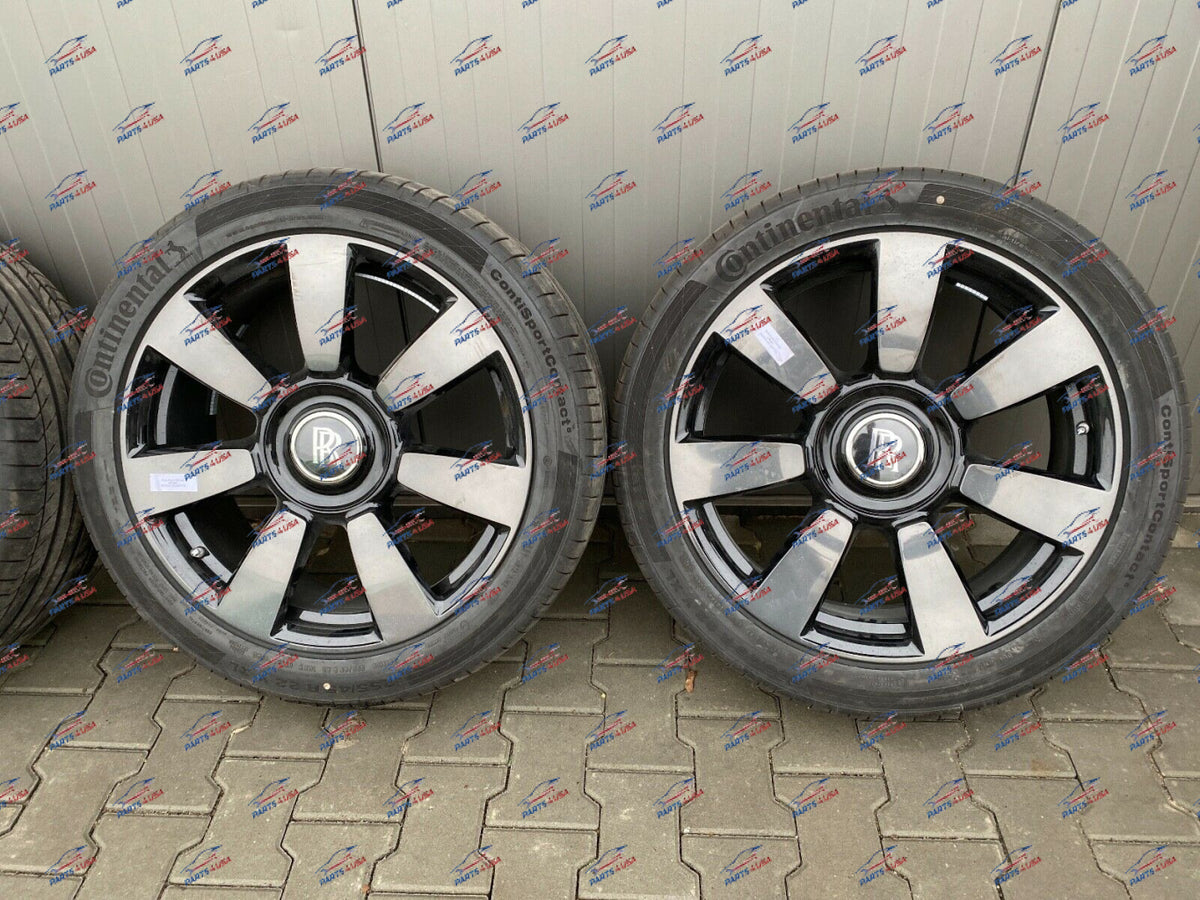 Rolls Royce Cullinan Wheels Set Black Polished 22 Inch