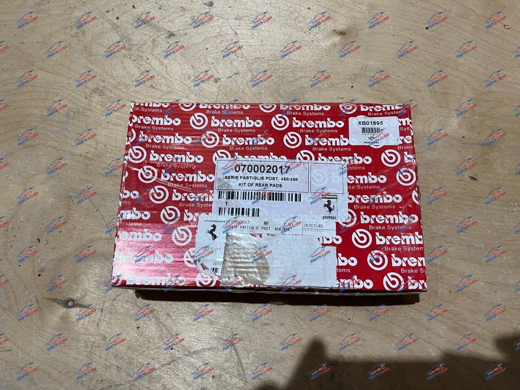 Ferrari 458 488 Challenge Rear Brake Pads Kit Part Number: 700042017