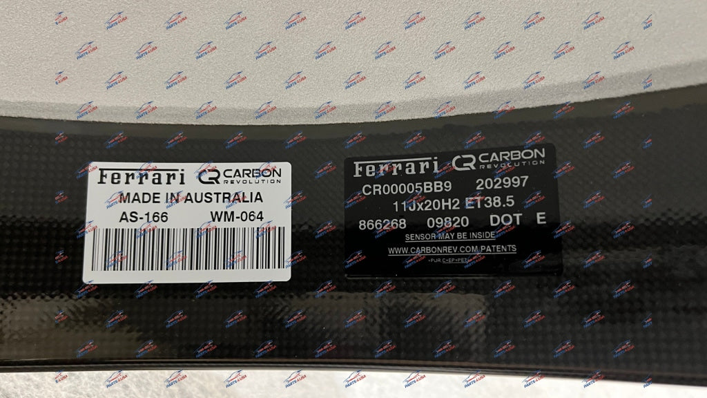 Ferrari 488 Pista Carbon Fiber Wheels Set Part Number: 866267