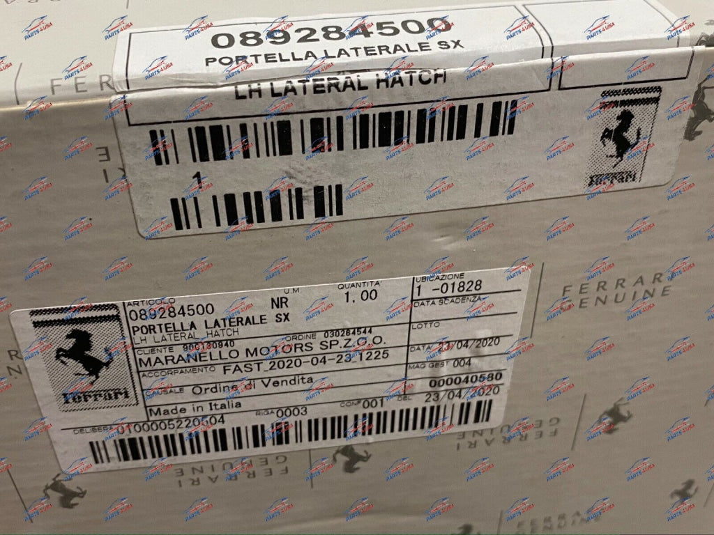 Ferrari 488 Pista Left Lateral Hatch Oem Part Number: 89284500
