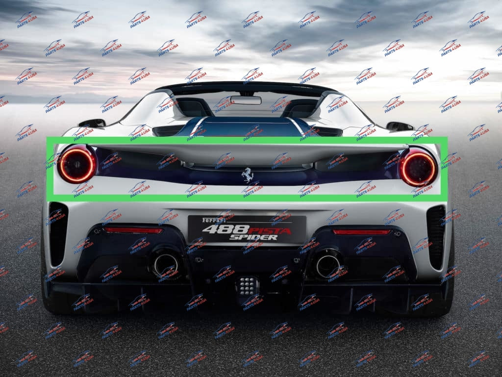 Ferrari 488 Pista Rear Bumper Upper Part Carbon Oem Part