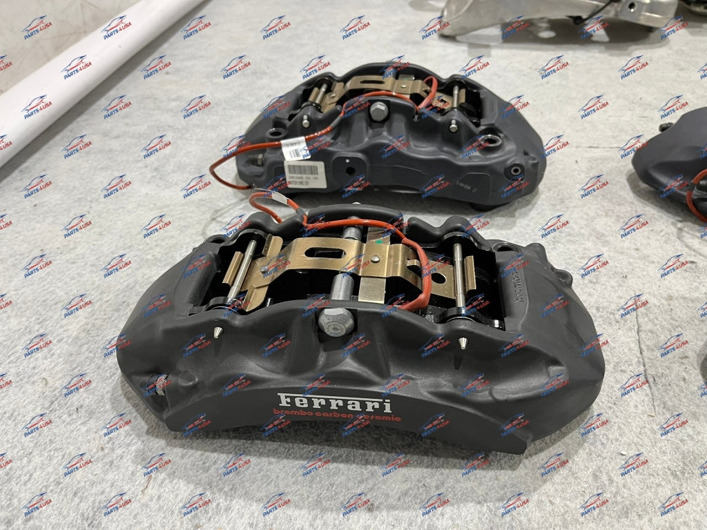 Ferrari California Brake Set Caliper And Brake Pads Of 4 Oem Part