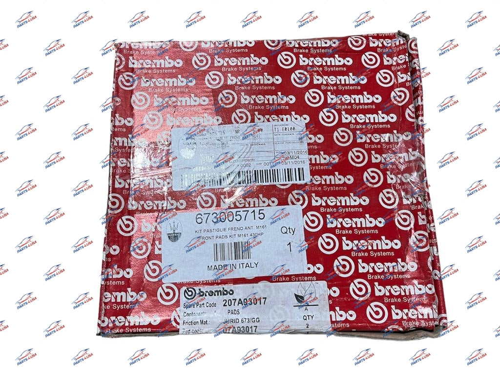 Maserati Levante Front Brake Pads Kit Part Number: 673005715
