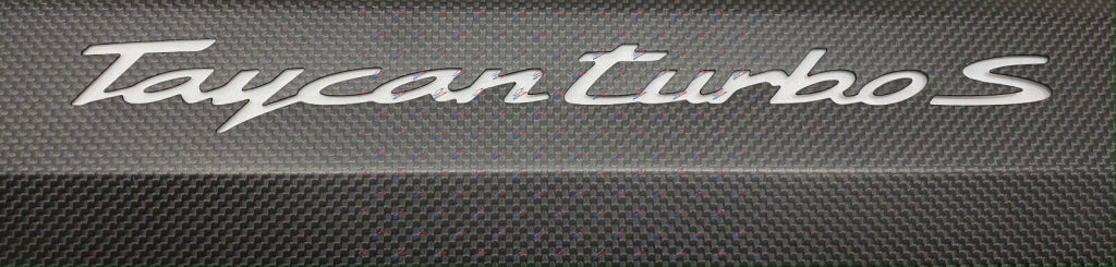 Porsche Taycan Turbo S Carbon Door Sill Kick Plate Part Number: P003206M04