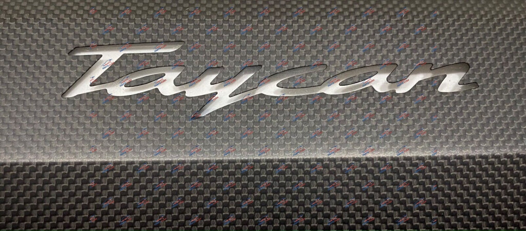 Porsche Taycan Turbo S Carbon Door Sill Kick Plate Part Number: P003206M04