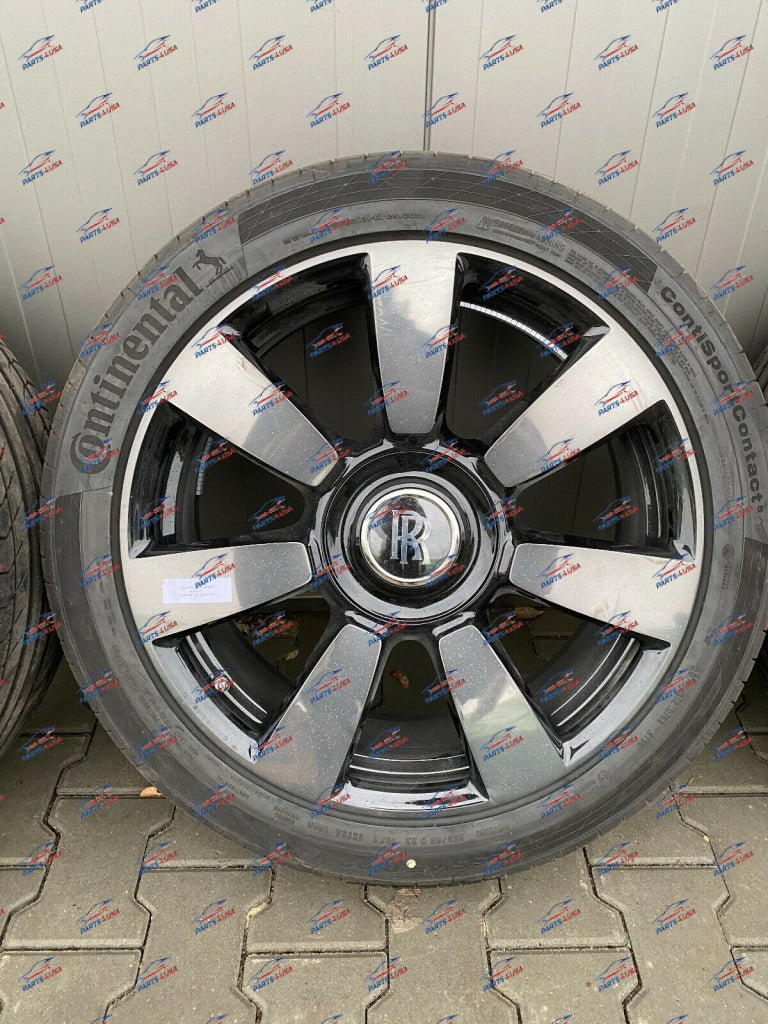 Rolls Royce Cullinan Wheels Set Black Polished 22 Inch