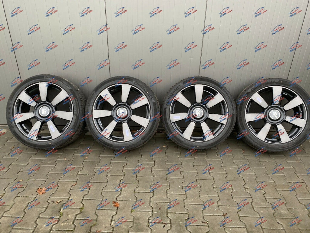 Rolls Royce Cullinan Wheels Set Black Polished 22 Inch