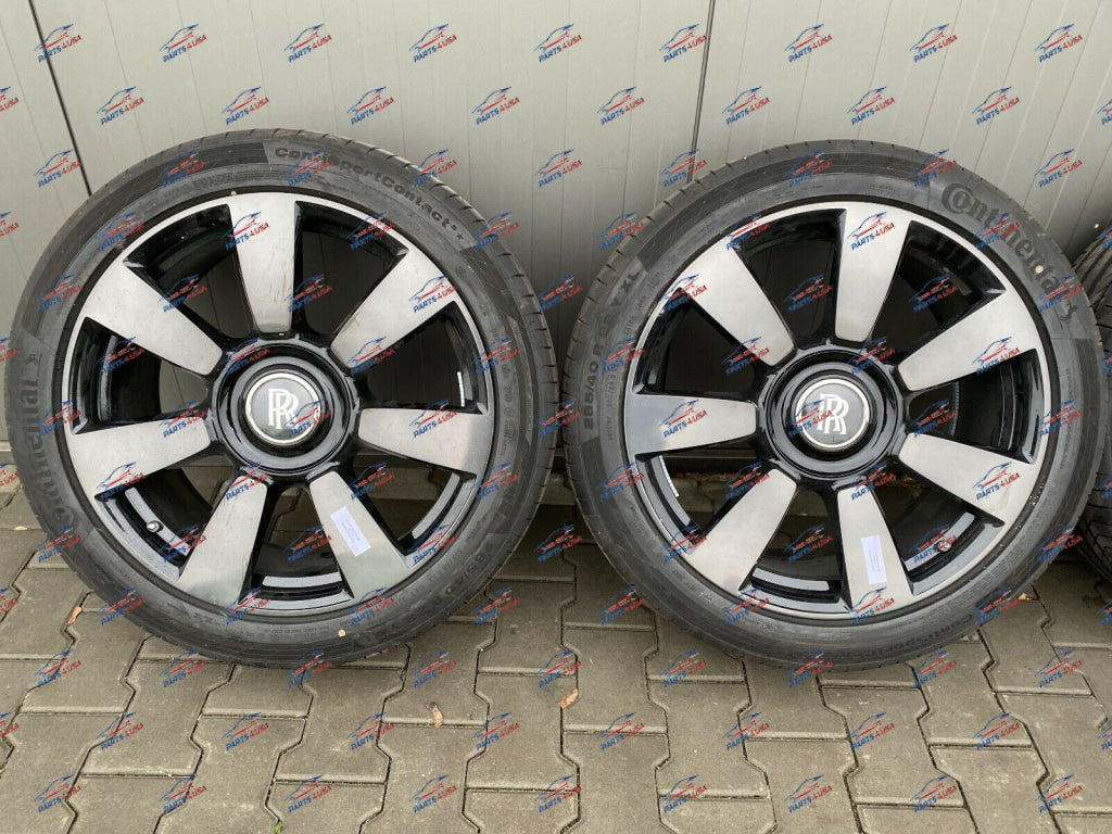 Rolls Royce Cullinan Wheels Set Black Polished 22 Inch