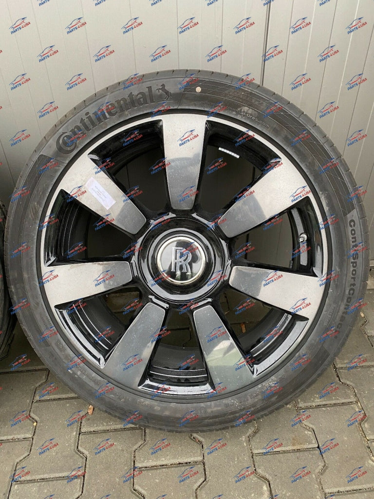 Rolls Royce Cullinan Wheels Set Black Polished 22 Inch