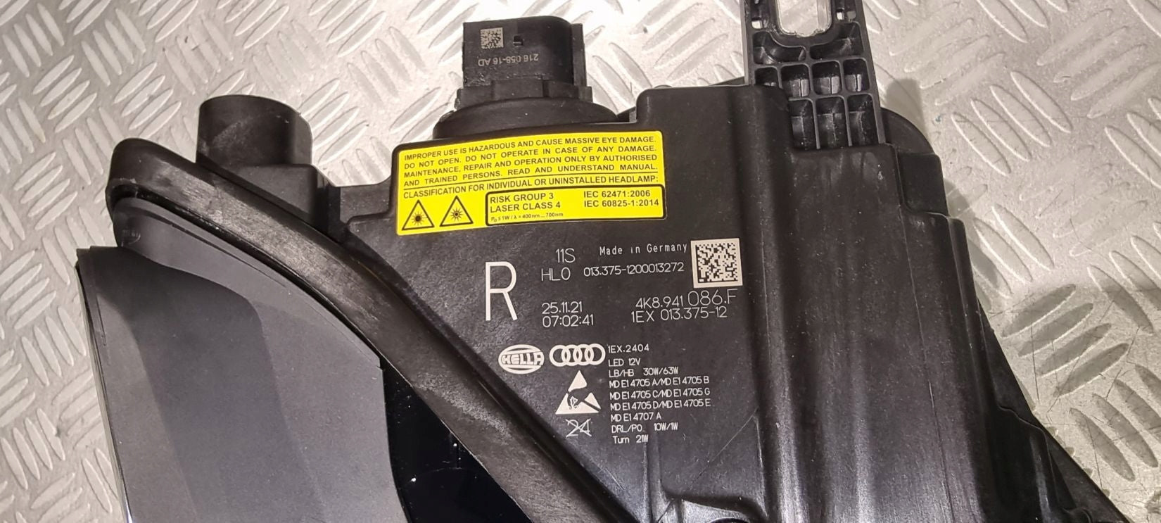Audi RS7 2021 Laser headlight L + R complete, OEM, Part number: 4K8941085F 4K8941086F