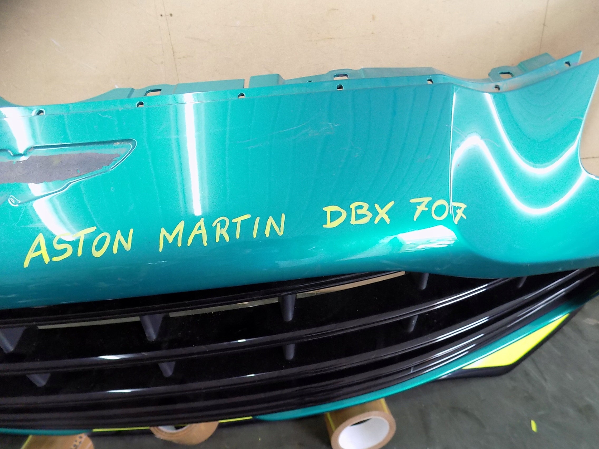 Aston Martin DBX 707 front bumper with lower spoiler, OEM, Part number: NY8317D957A