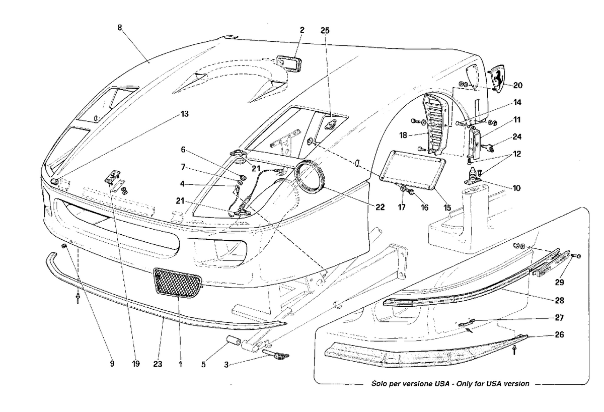 Ferrari F40 Lock Set, OEM, Part number: 62760000