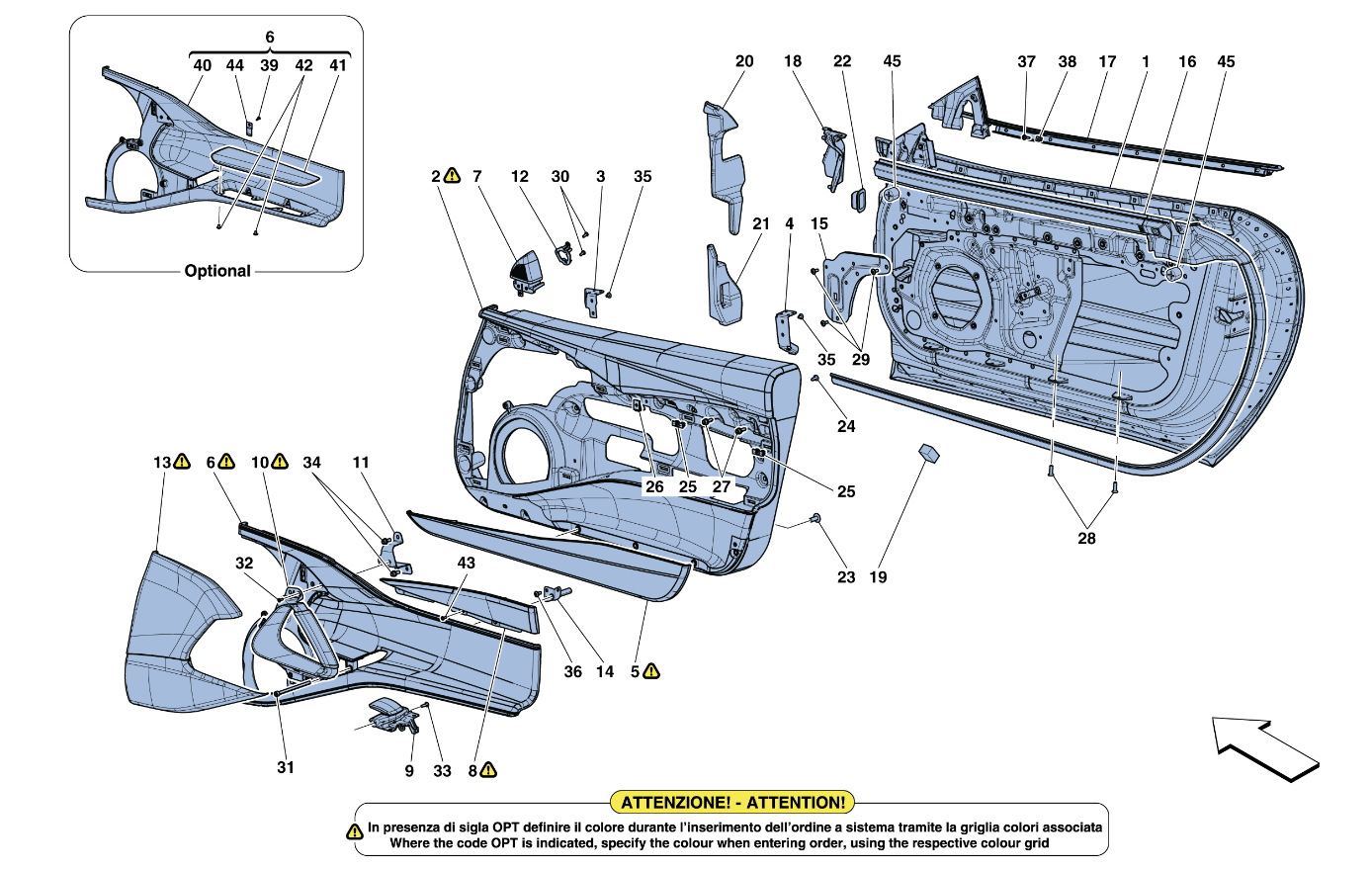 Ferrari 812 Superfast GTS Door LH, OEM, Part number: 88070611
