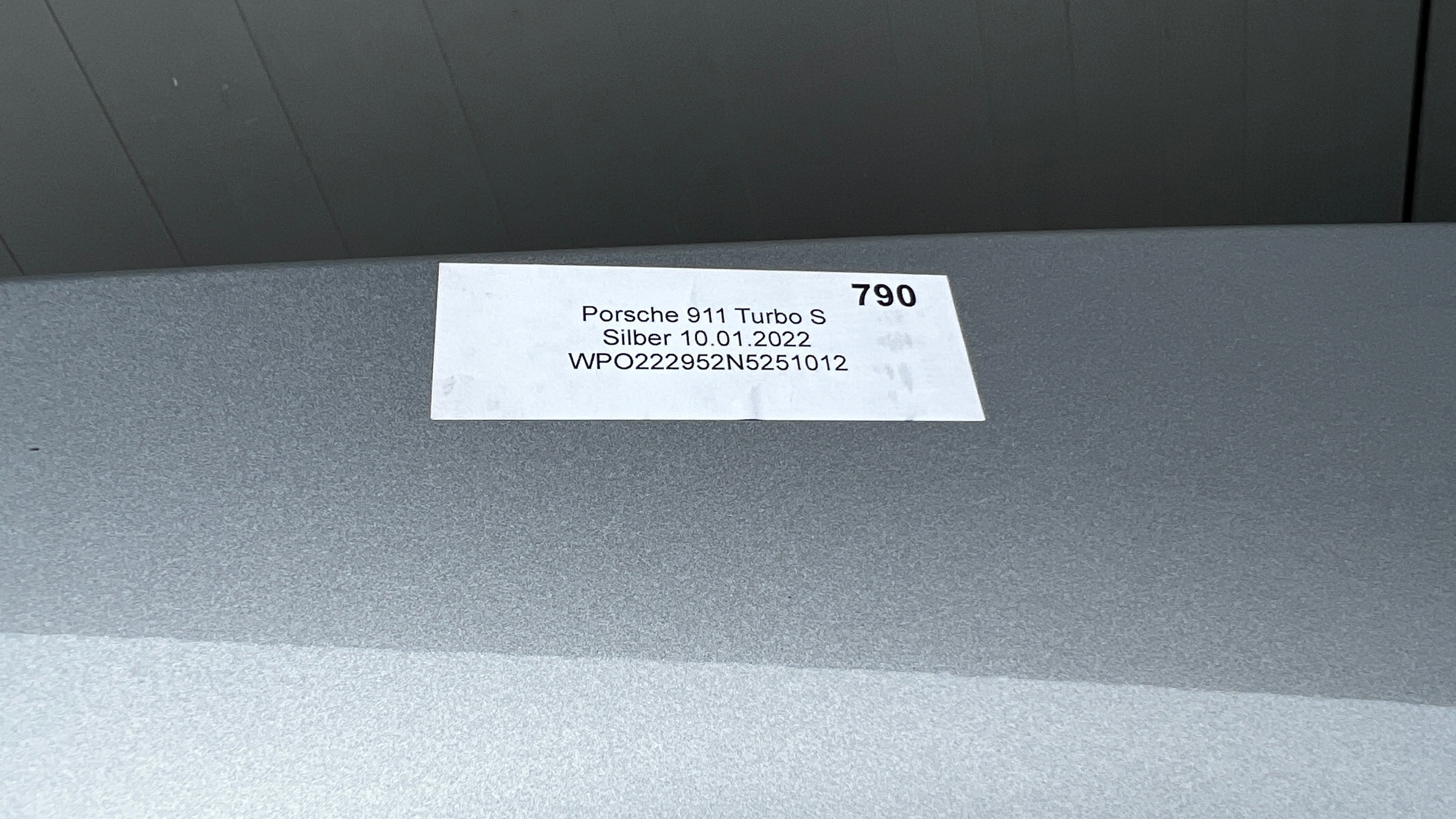 Porsche 992 Turbo S Fender or wing trim, L + R, OEM, Part number: 992821101Y, 992821102Y
