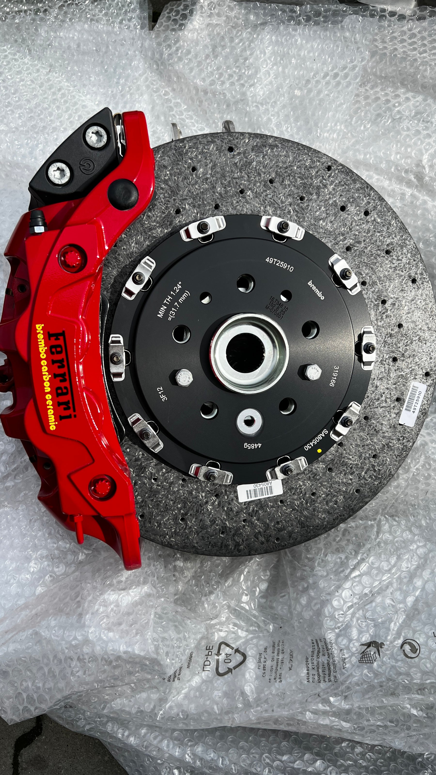 Ferrari F8 Tributo 488 Brake Set Complete Ceramic, OEM, Part number: