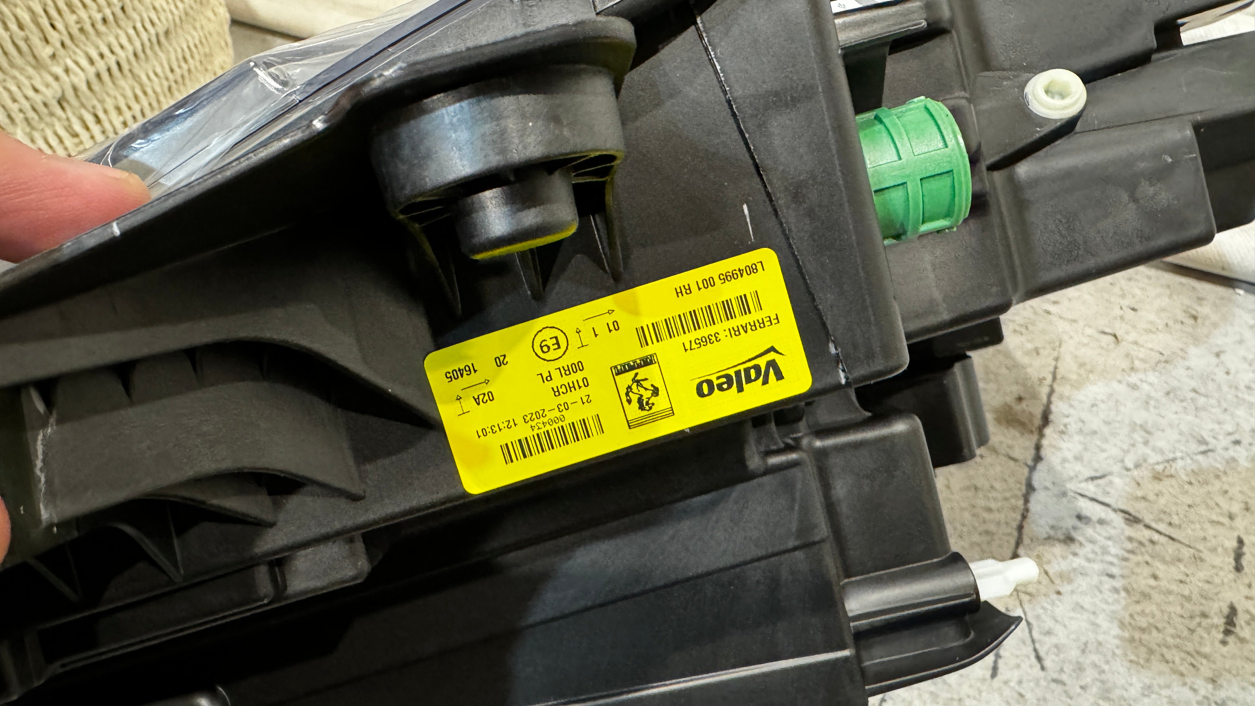 Ferrari 812 Competizione headlight set, OEM, Part number: 336571 336569