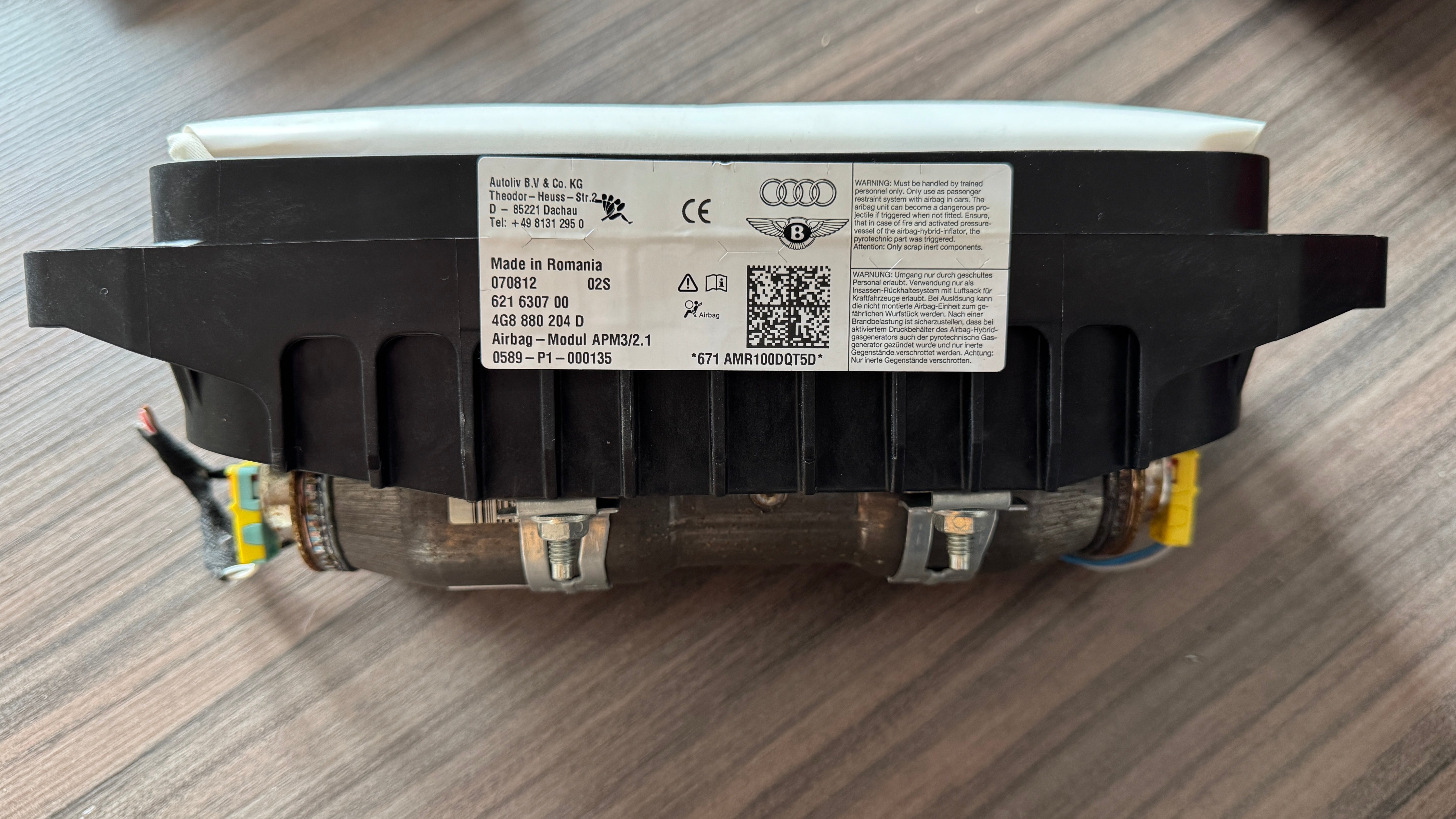 Lamborghini DASH module airbag for ALL Huracan, OEM, Part number: 4G8880204D