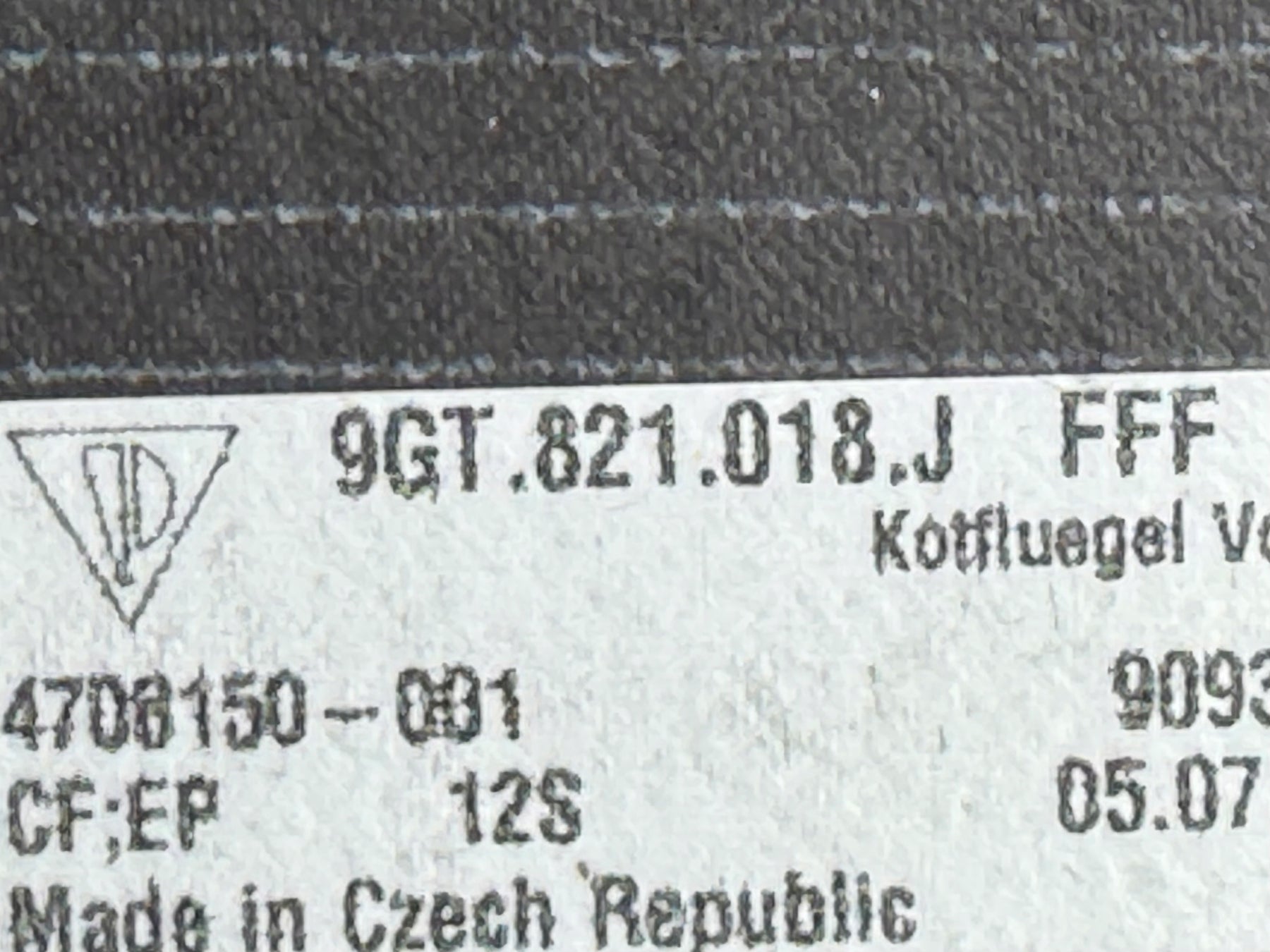 PORSCHE 992 GT3 RS, OEM part