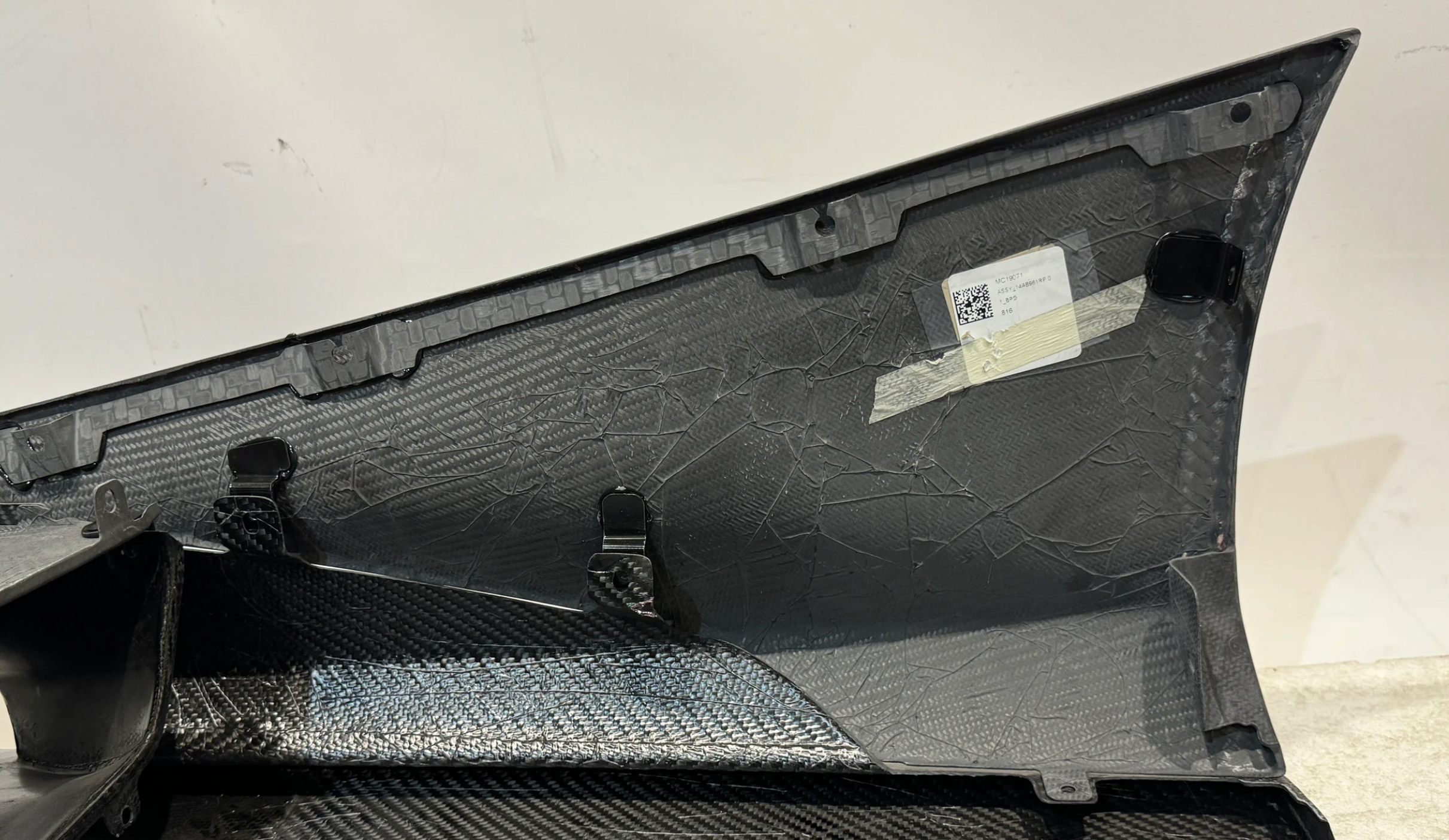 McLaren 765LT Rear side skirt RH Upper Part Only, OEM, Part number: 14AB961RP