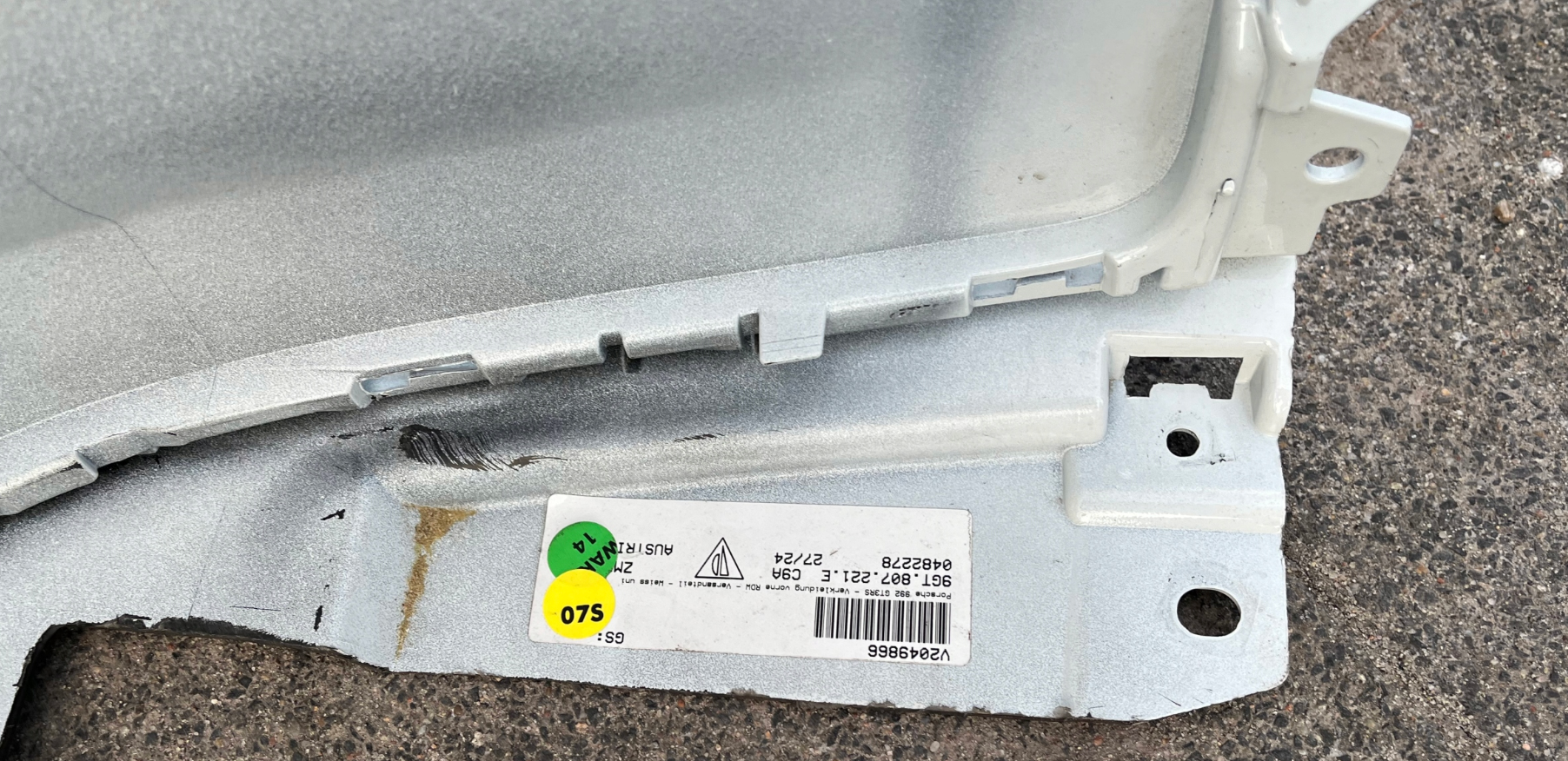 Porsche 992 GT3 RS Package, Front bumper and Fenders, OEM