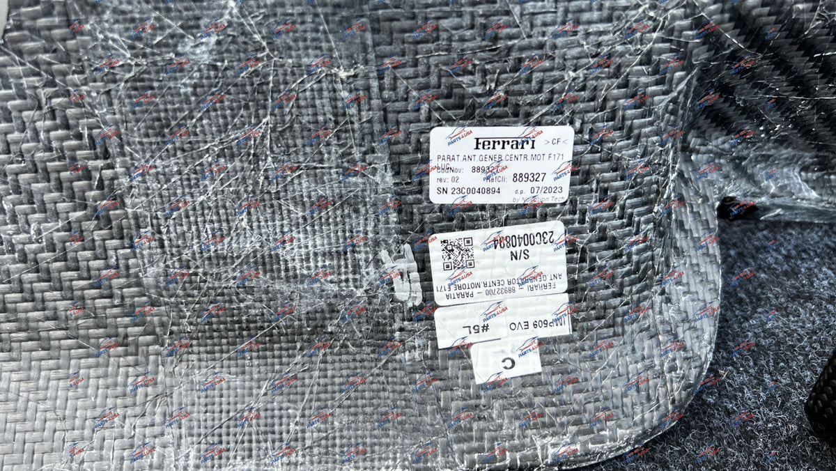 Ferrari 296 GTB Carbon fiber Rear Engine compartment set of 4 OEM Part number: - Carbon fiber engine cover