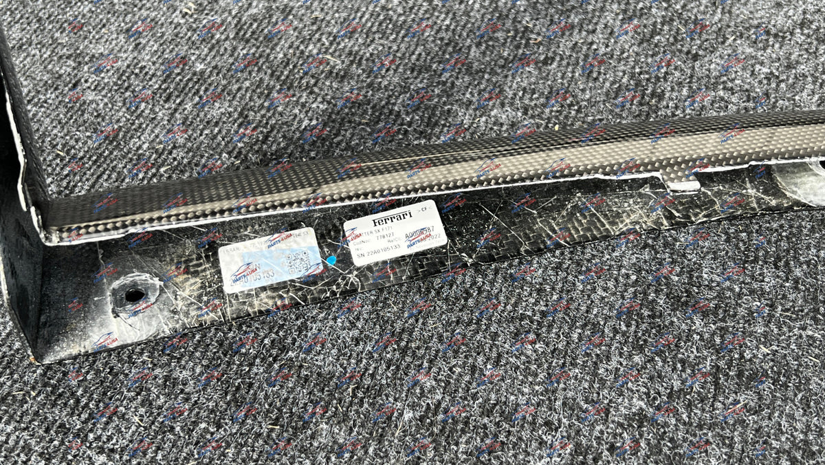 Ferrari 296 GTB Front lip Carbon fiber OEM Part number: 778127 778128 - Carbon front lip