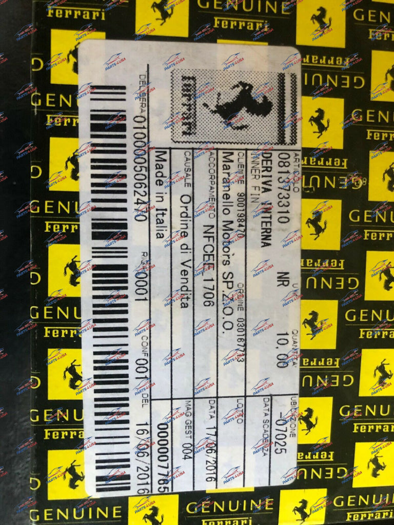 Ferrari 458 Italia /spider Inner Fin Part Number: 81373310