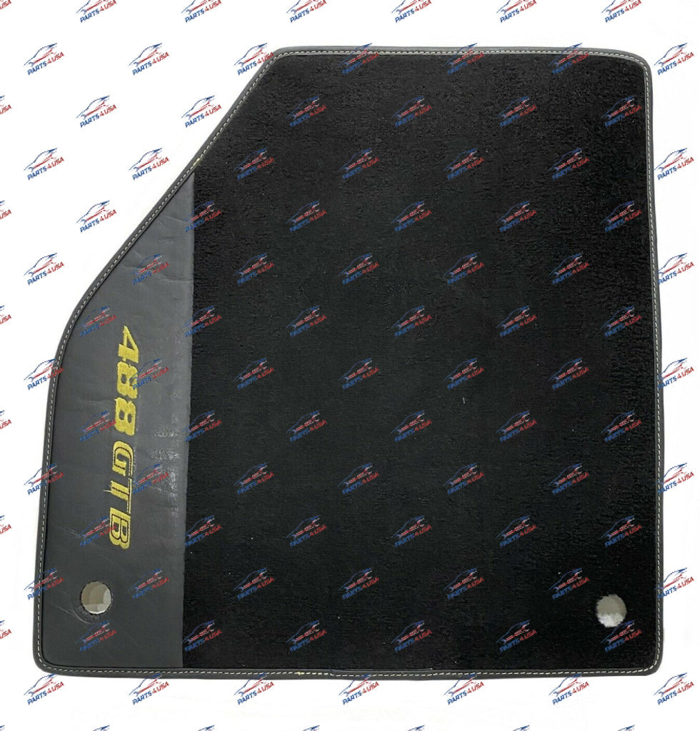 Ferrari 488 Gtb Floor Matt Black With Yellow Stitching Oem