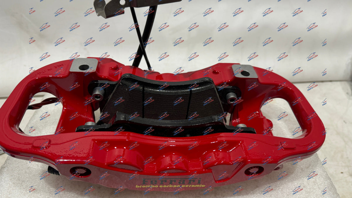 Ferrari 488 GTB Spider Front RH Caliper with pads RED OEM Part number: 328375 - Caliper with pads